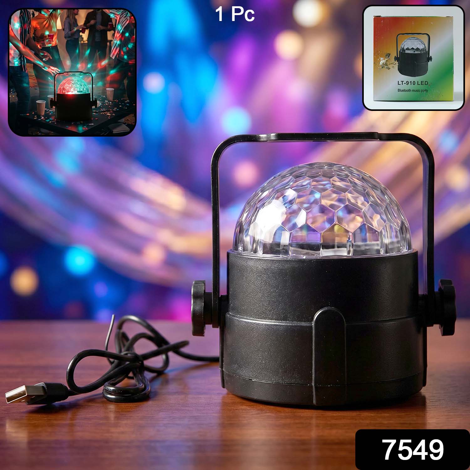 LED Disco Light Projector – USB Party & Star Light | JubileeJoy - Image 2