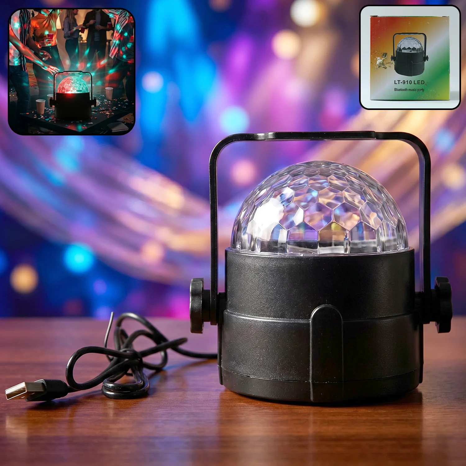 LED Disco Light Projector – USB Party & Star Light | JubileeJoy - Image 3