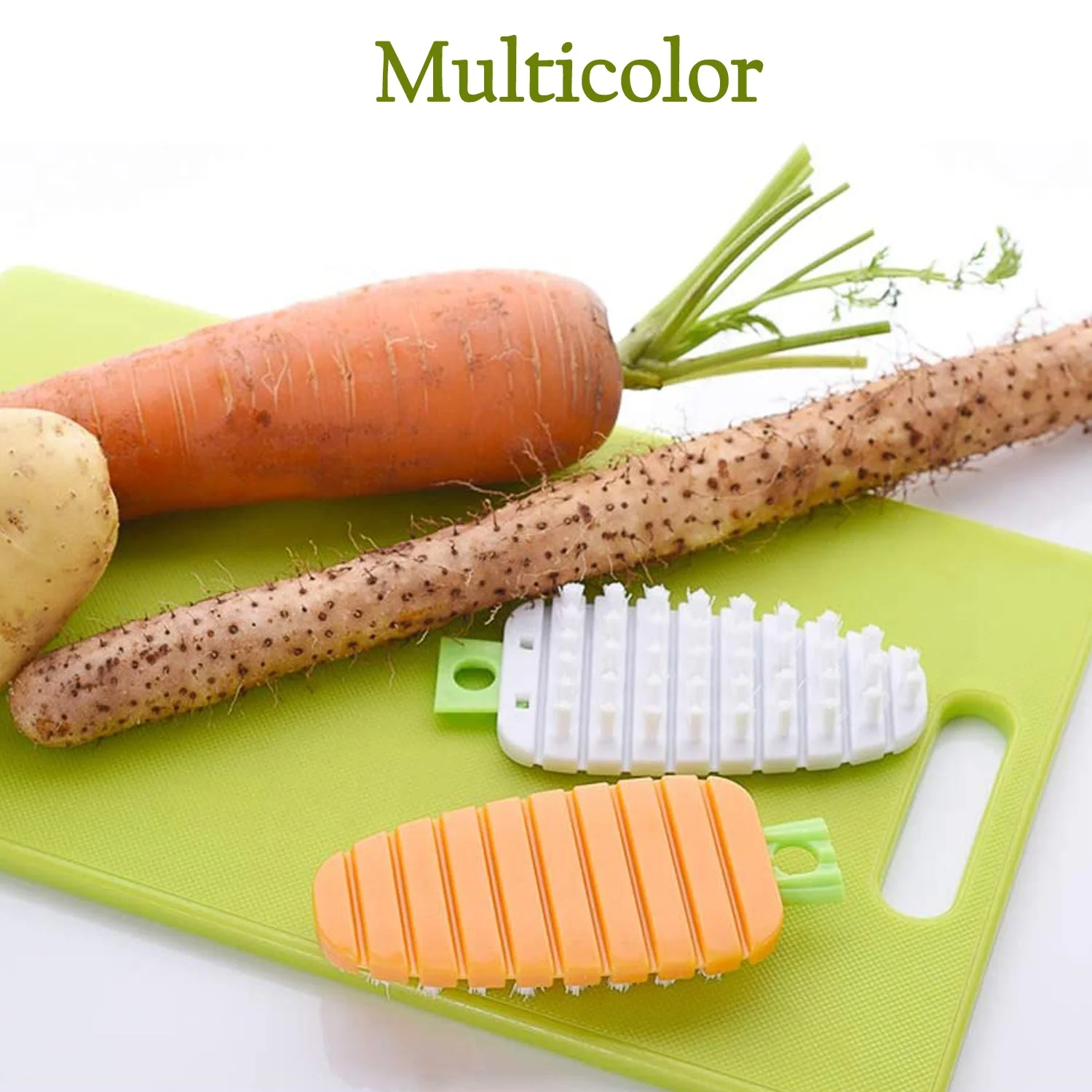 Vegetable Scrubbing Brush – Non-Toxic Carrot Design | Claranza - Image 6