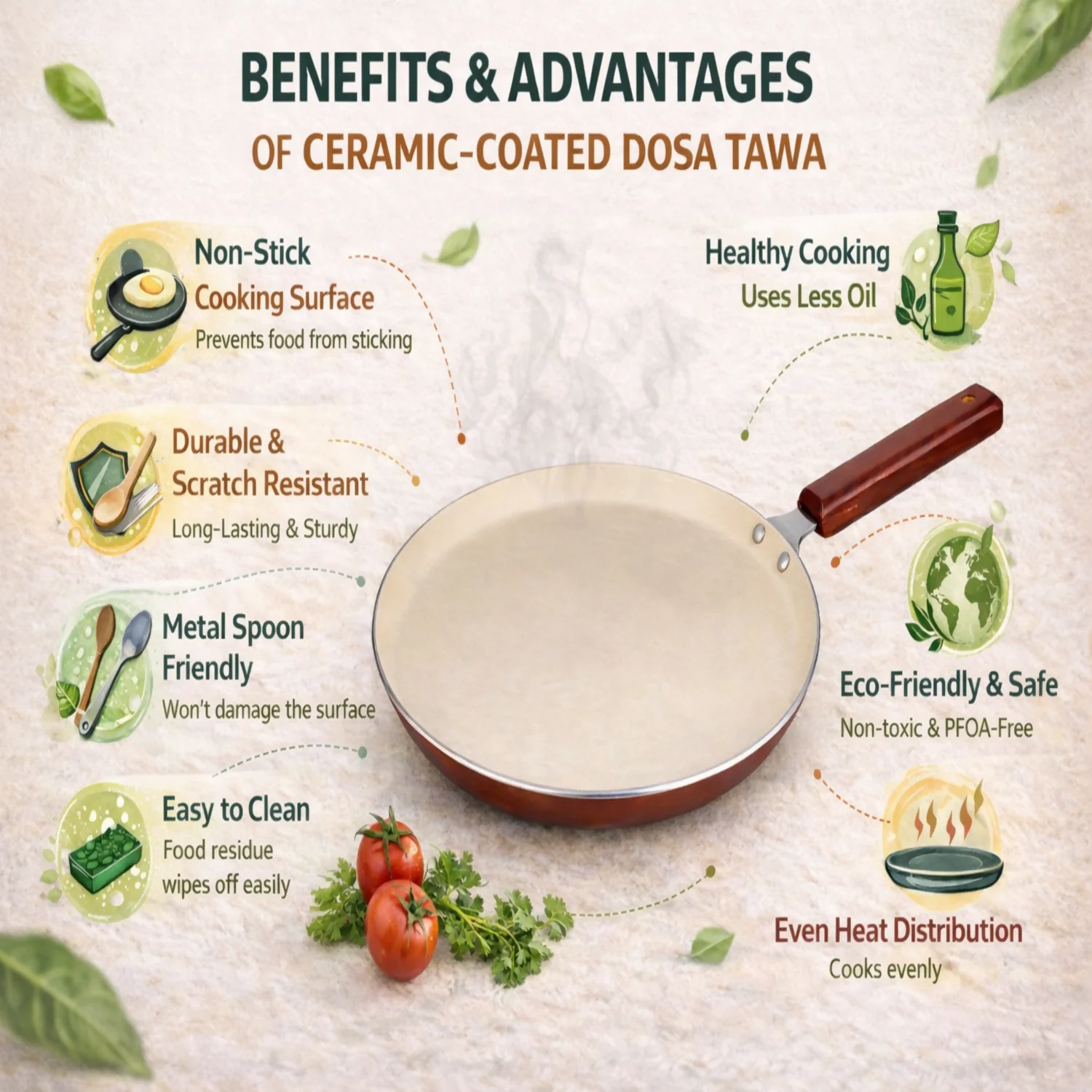 Ceramic Dosa Tawa – Non-stick Pan for Crispy Dosas - Image 2