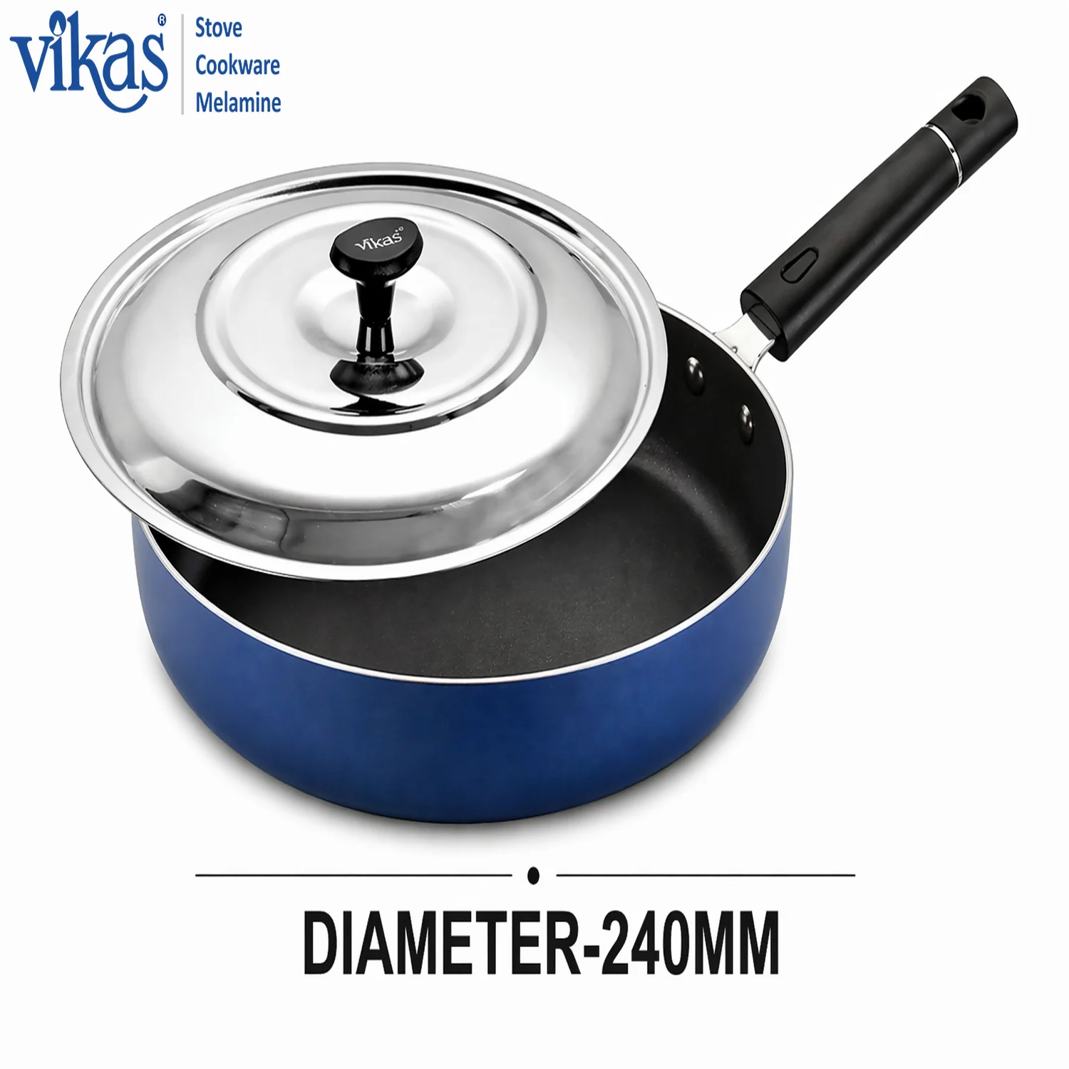 Fry Pan – Durable Non-Stick Cookware with Steel Lid for Daily Use - Image 5