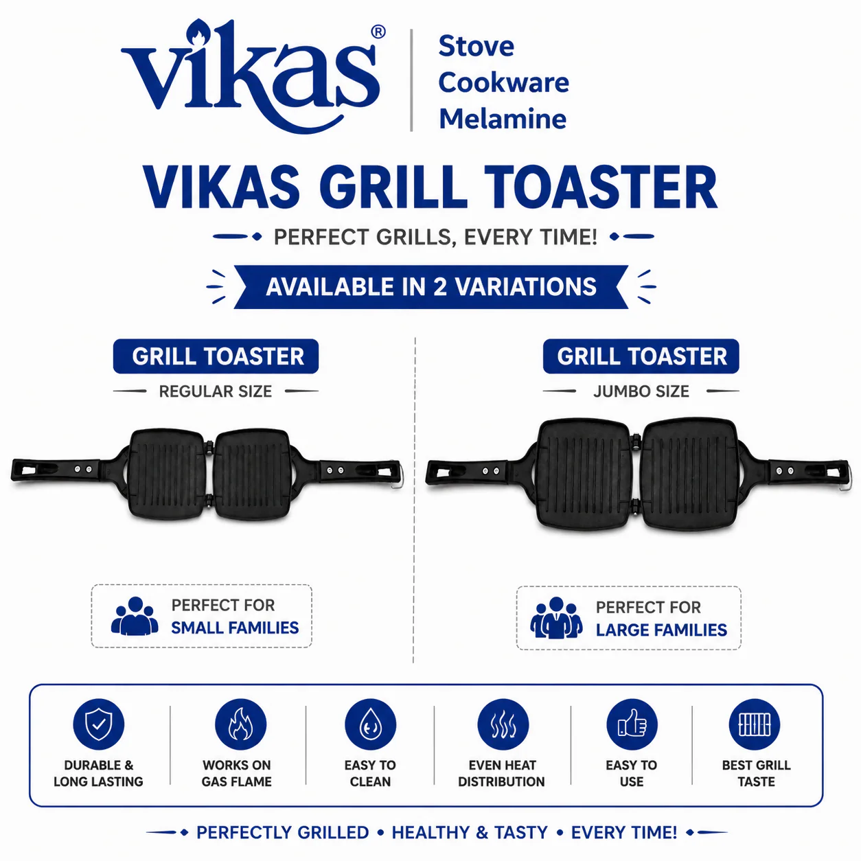 Vikas Stove Top Toaster – Portable Gas Sandwich & Pocket Maker - Image 8