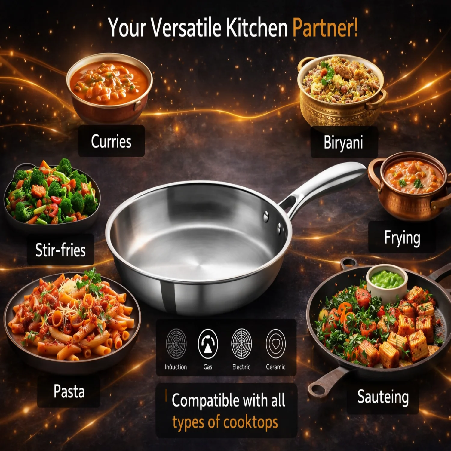 Stainless Steel Frypan – Heavy Duty, Even-Heat Cooking - Image 7