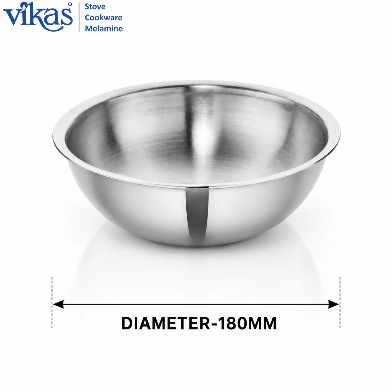 Vikas Triply Tasla – Durable 3-Layer Induction-Ready Bowl for Versatile Cooking
