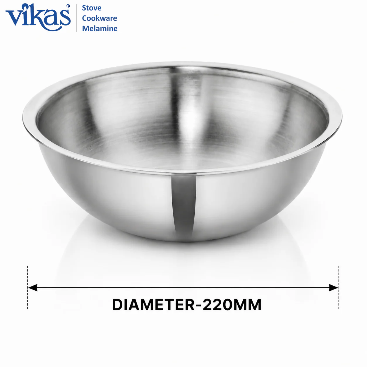 Vikas Triply Tasla – Durable 3-Layer Induction-Ready Bowl for Versatile Cooking - Image 3
