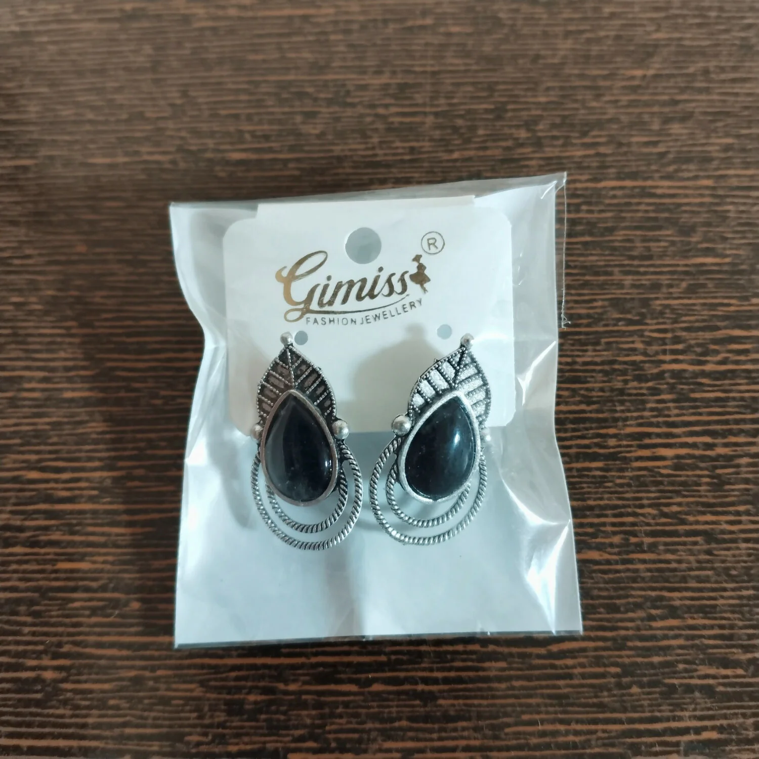 Oxidized Silver Boho Earrings – Intricate Leaf Design and Teardrop - Image 4