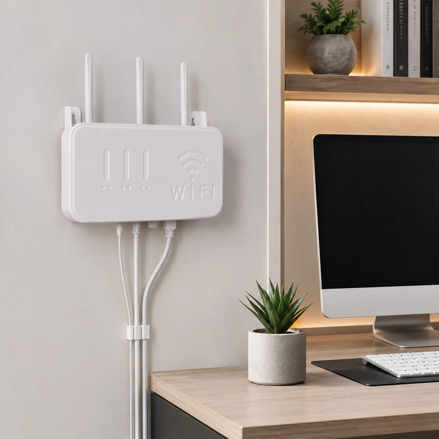 Wall Mount WiFi Router Holder – Space-Saving Cable Management Solution - Image 3