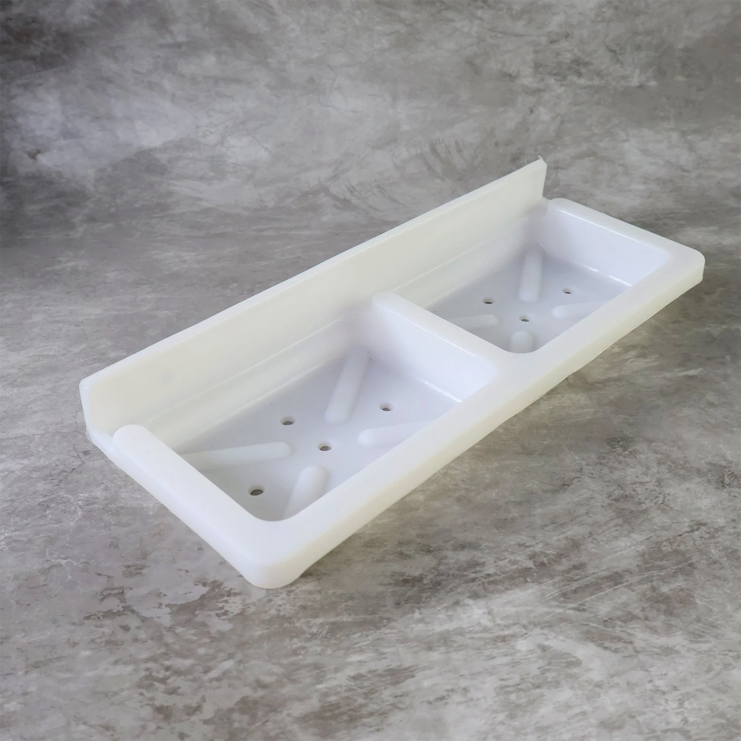 Double Compartment Wall Mounted Soap & Sponge Holder – Space Saver - Image 4