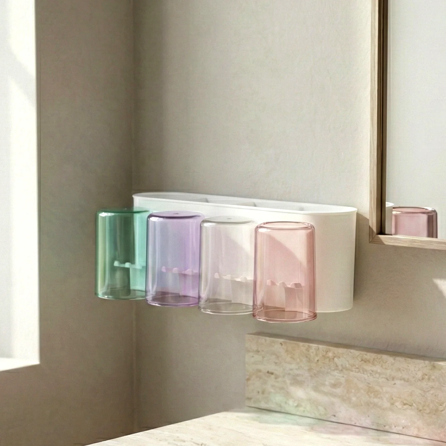 Wall Mounted Toothbrush Holder with Inverted Cups – Space Saving Organizer - Image 8