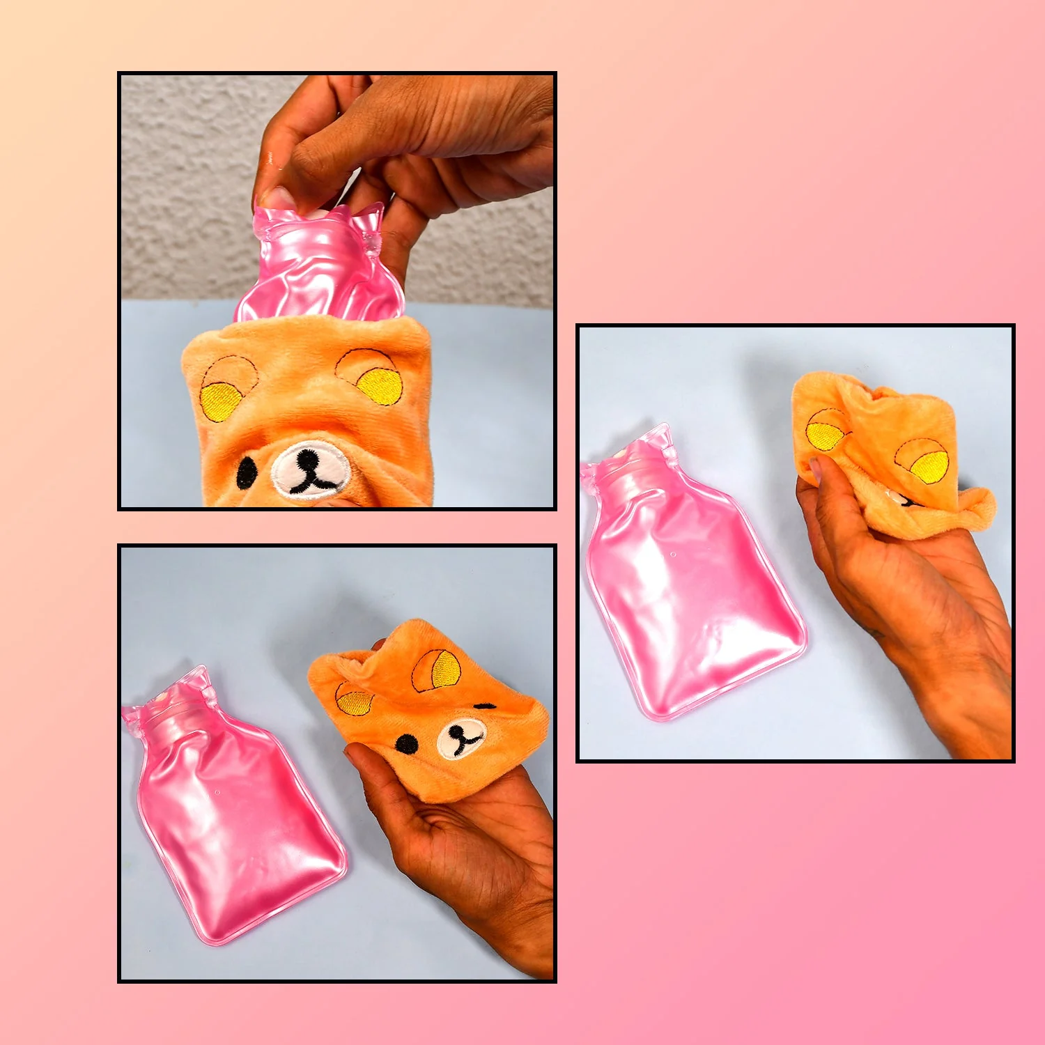 Hot Water Bag for Pain Relief, Soft Cover & Portable Design - Image 3
