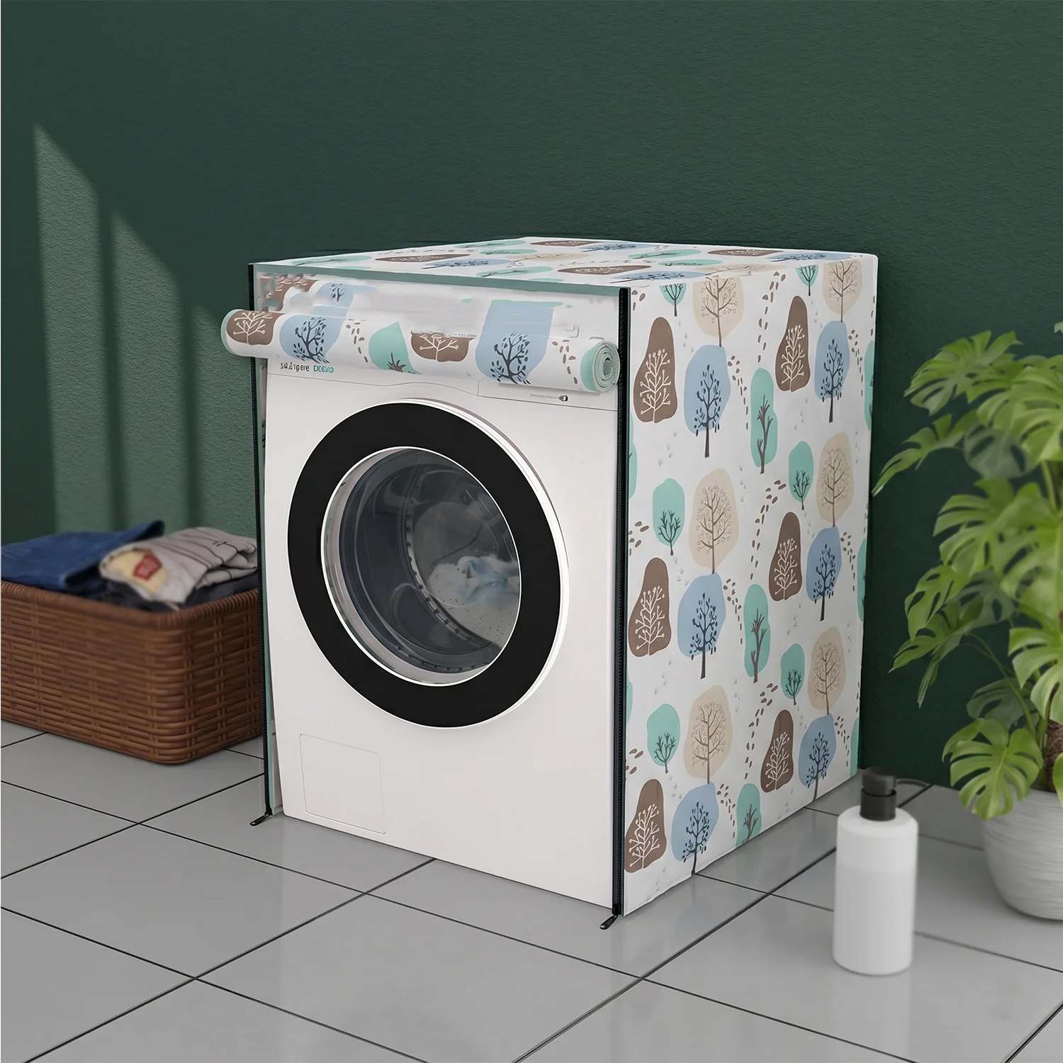 Washing Machine Cover 58x62x85 cm – Dustproof PEVA | Velvet Wipe - Image 3