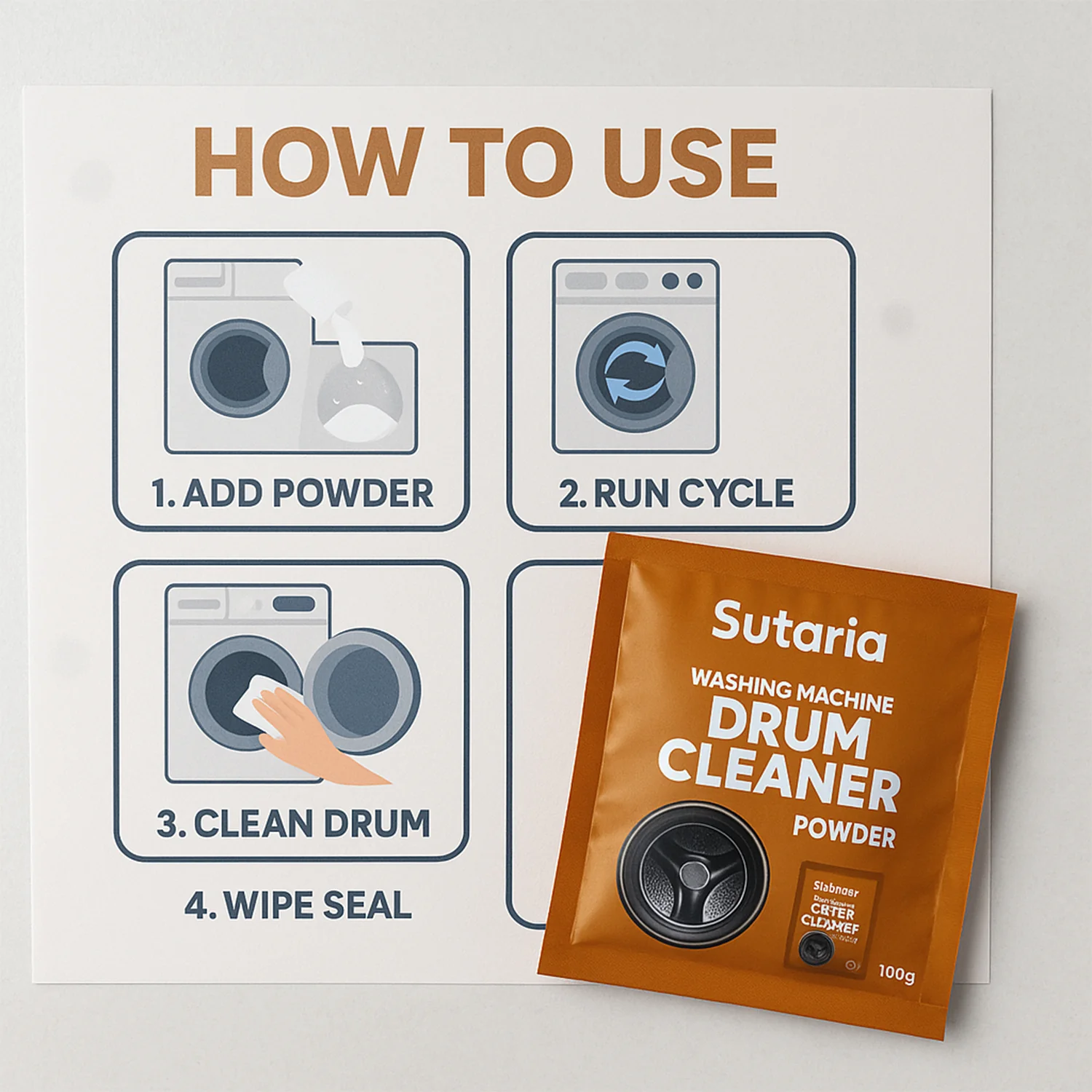 Washing Machine Drum Cleaner Powder – Powerful 100g Deep Clean - Image 6