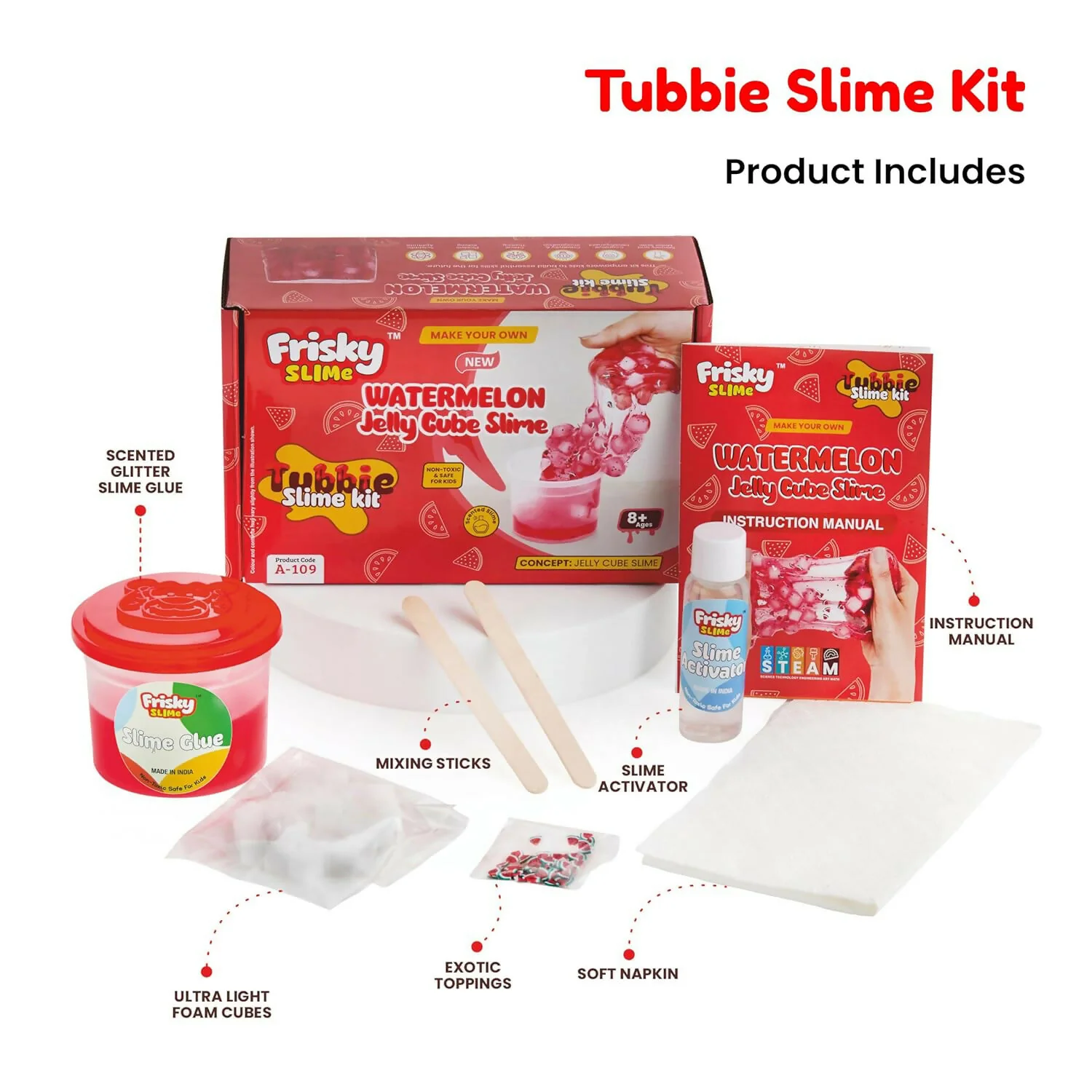 Watermelon Jelly Cube Slime Kit – Creative DIY Sensory Play - Image 5