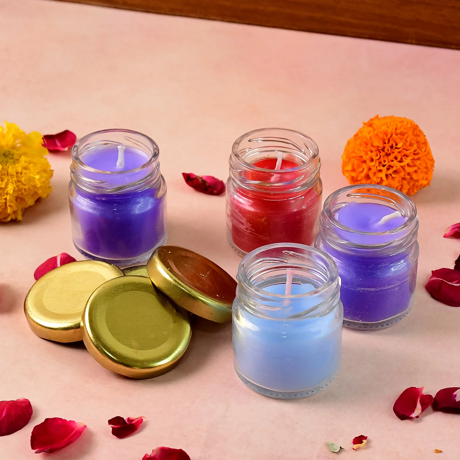 Wax Candle Set in Glass Jars – Elegant Flameless Home Decor - Image 3