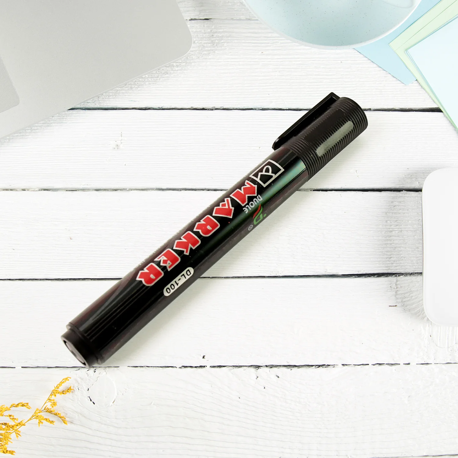 Black Whiteboard Marker – Low Odor Ink & Quick-Dry Bullet Tip - Image 6