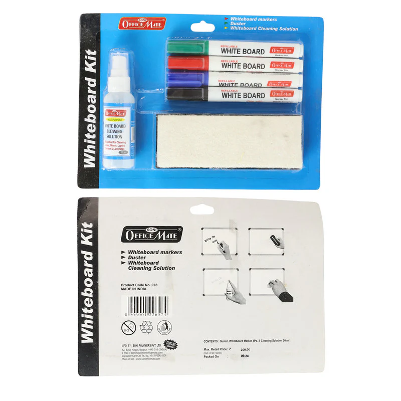 Whiteboard Starter Kit – Refillable Markers & Cleaning Solution - Image 5