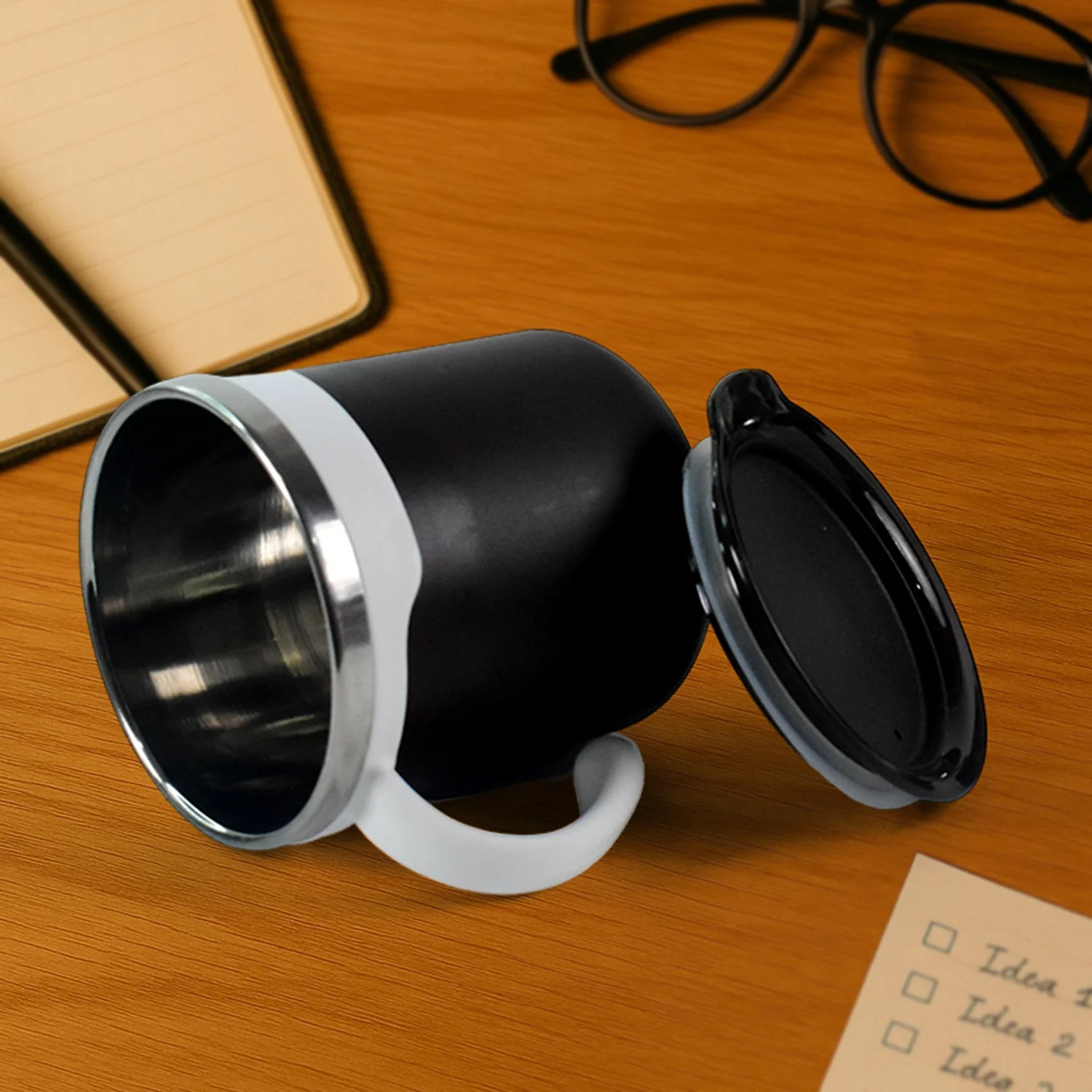 Mocha Mug Set 2 Pcs – Leak-Proof Lids & Premium 250ml Capacity - Image 3
