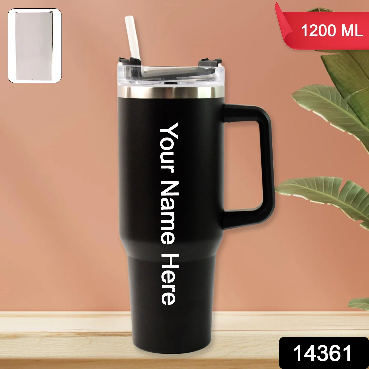Extra Large Insulated Travel Mug – 1200ML Spill-Resistant Tumbler - Image 2