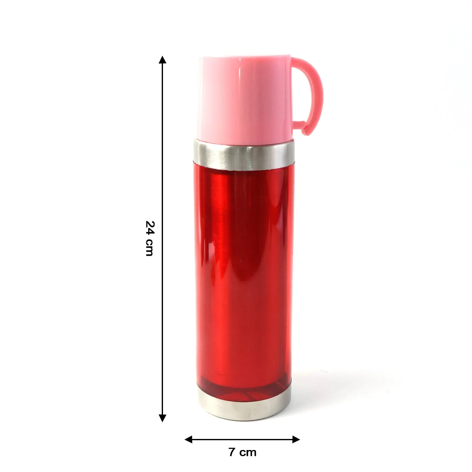 Insulated Travel Mug – Handle Lid & Stainless Steel Base 500ml - Image 7