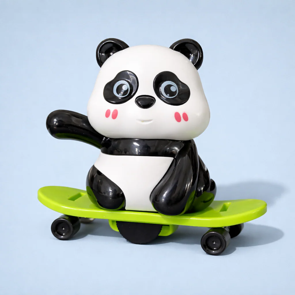 Wind-Up Panda Skateboard Toy for Kids – Fun Motor Skills Development - Image 2