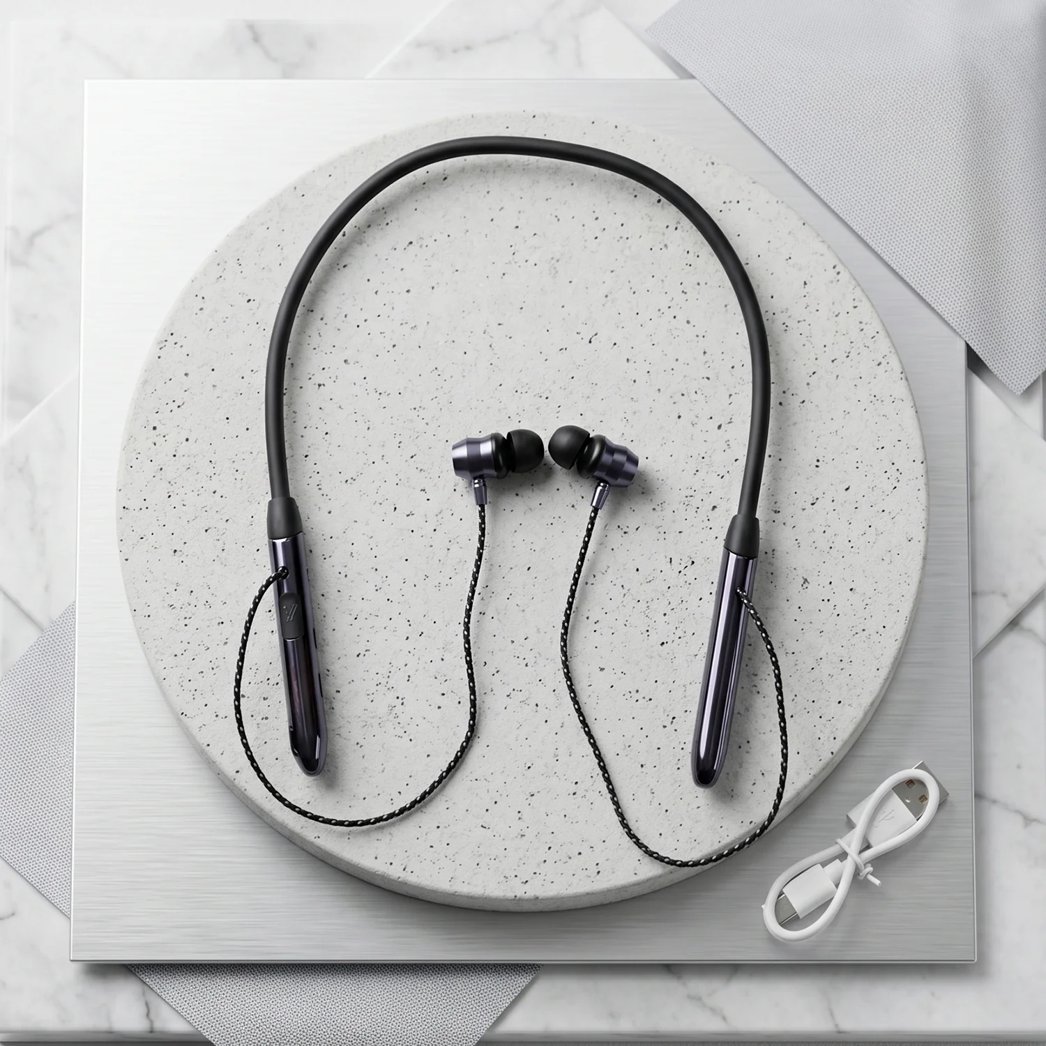 Wireless Bluetooth Neckband Earphones – Magnetic Control for Ease of Use - Image 3