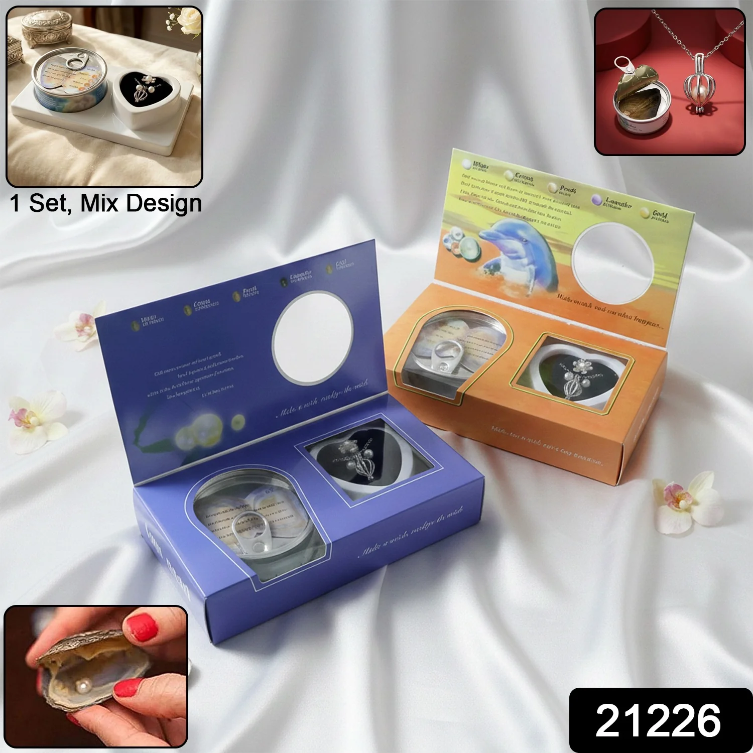 Pearl Necklace Gift Set – Elegant Heart Box & Inspirational Card - Image 2
