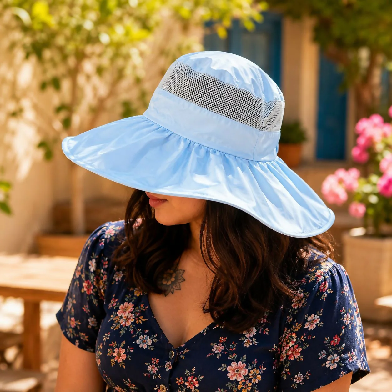 Women’s Wide Brim Sun Visor Hat, Foldable & Breathable for Summer - Image 14