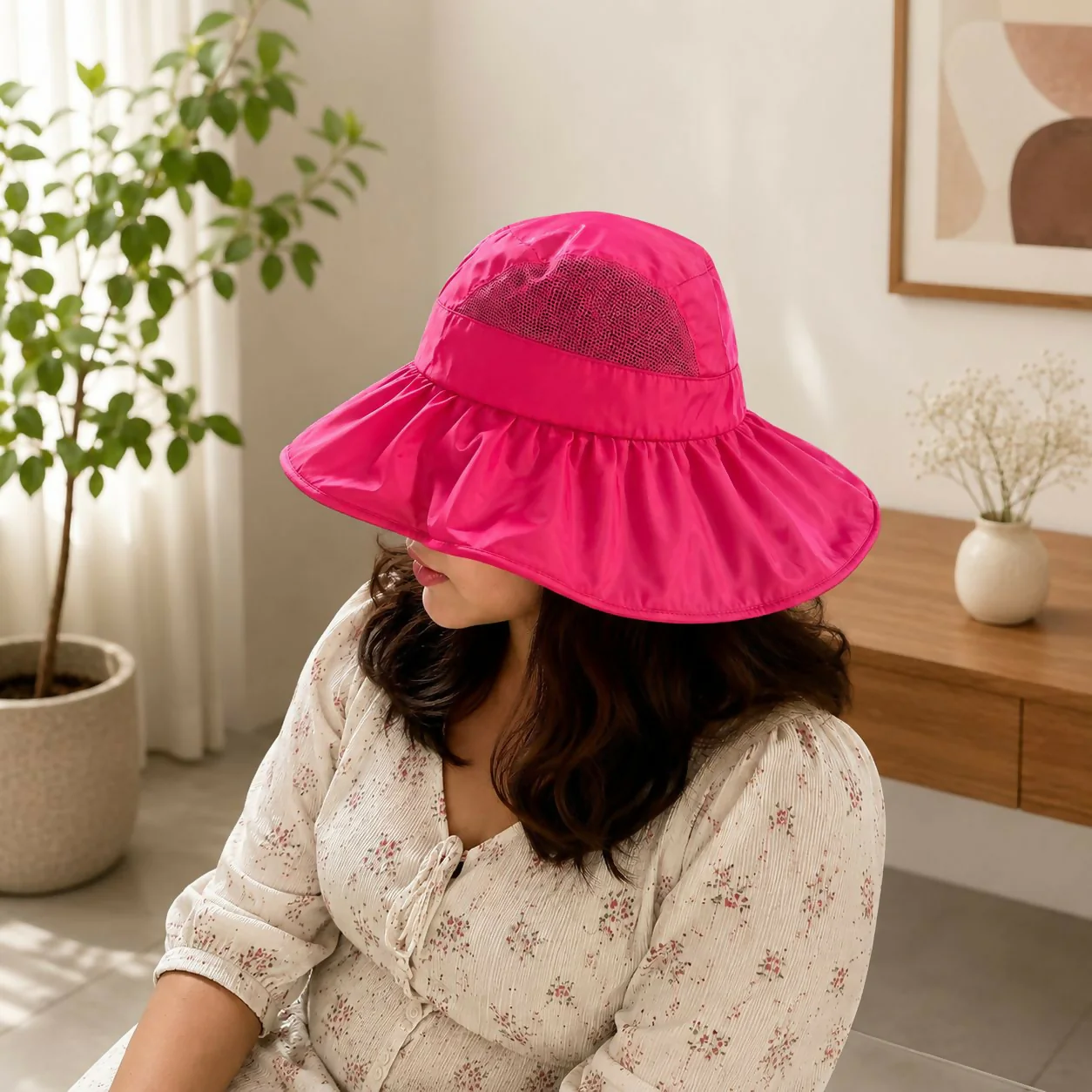 Women’s Wide Brim Sun Visor Hat, Foldable & Breathable for Summer - Image 20