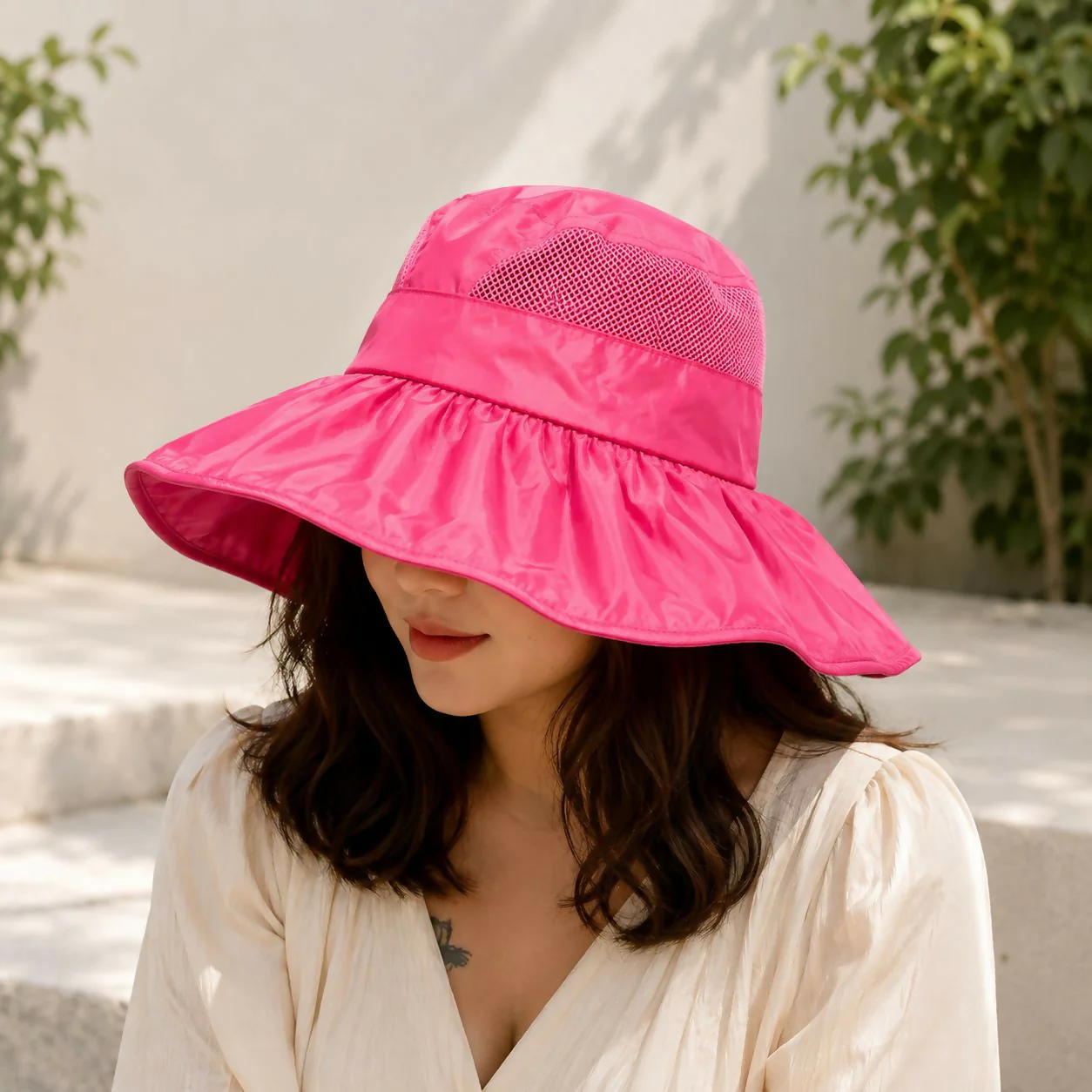 Women’s Wide Brim Sun Visor Hat, Foldable & Breathable for Summer - Image 22