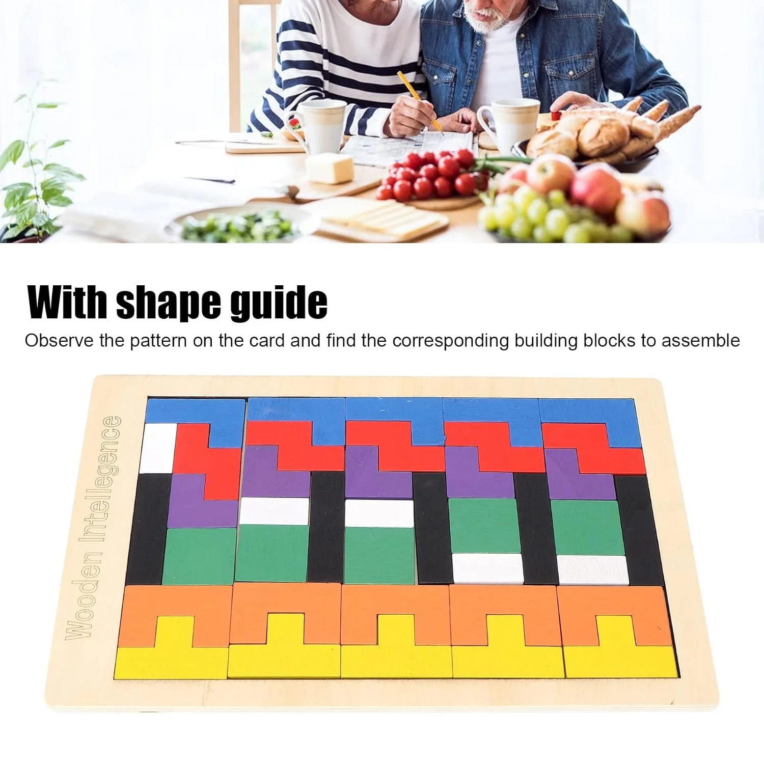 Wooden Blocks Puzzle – Educational Brain Toy for Kids | Inventive Play - Image 5