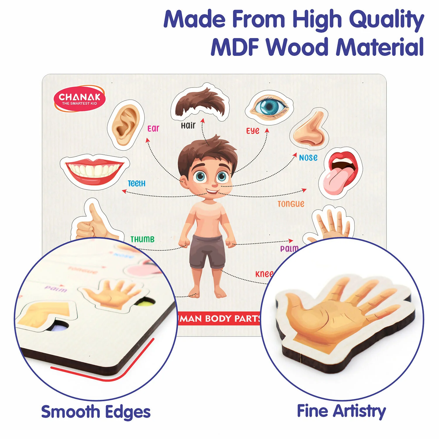 Wooden Human Body Parts Puzzle – Engaging Early Learning Toy for Kids - Image 4