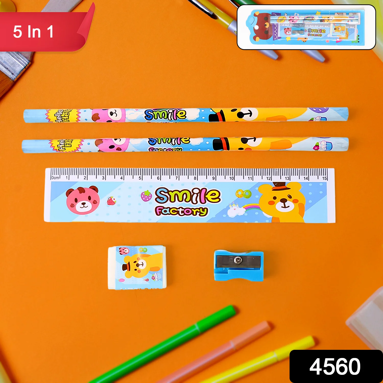 Kids Stationery Set – Wooden 5-Piece School Kit | Writezo - Image 2
