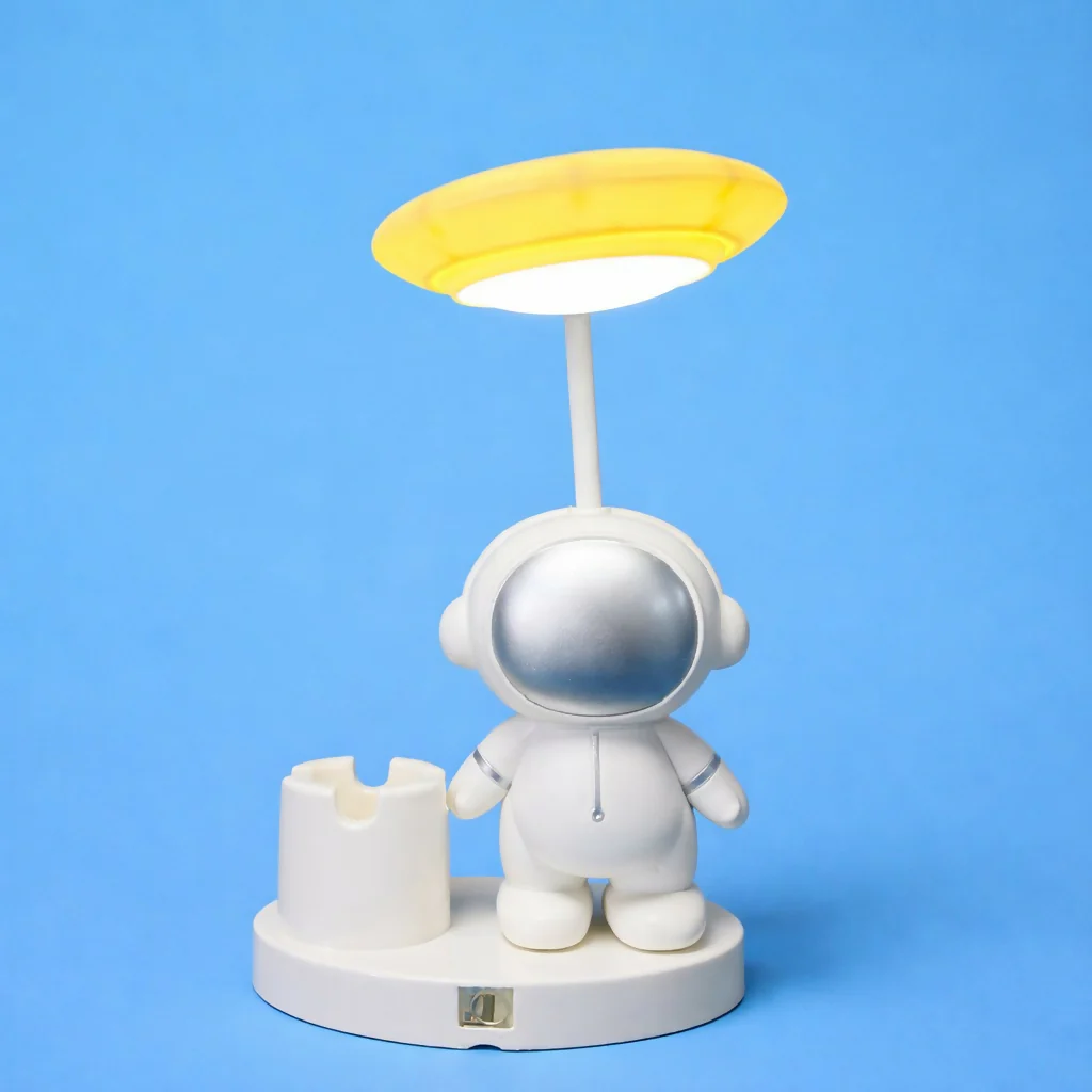Astronaut LED Desk Lamp with Pen Holder – Soft Light for Kids & Study - Image 4
