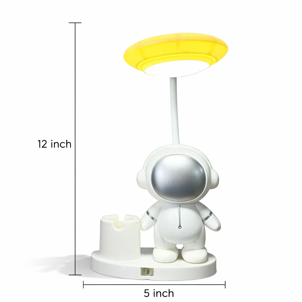 Astronaut LED Desk Lamp with Pen Holder – Soft Light for Kids & Study - Image 5