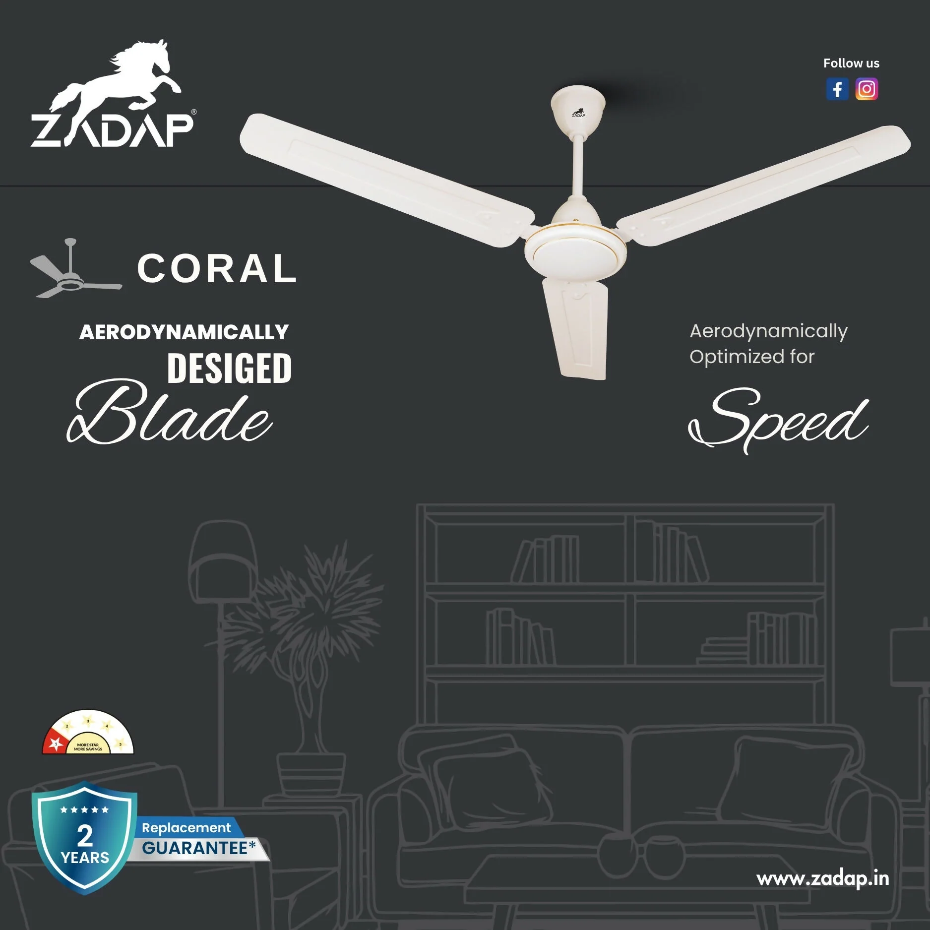 High Speed Ceiling Fan – Whisper-Quiet & Energy Efficient - Image 4