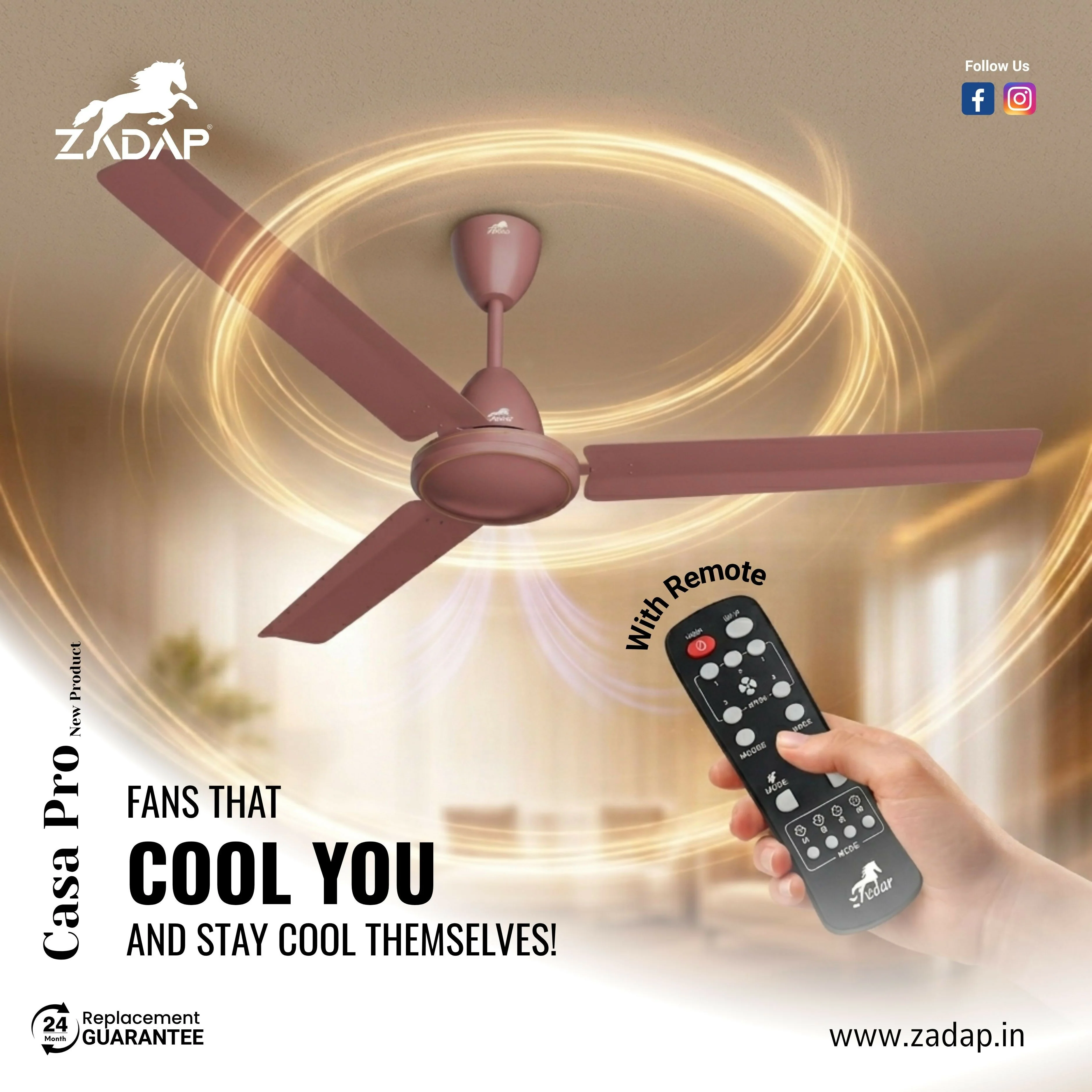 Energy Efficient Ceiling Fan – High Speed 390 RPM & Remote Control - Image 2