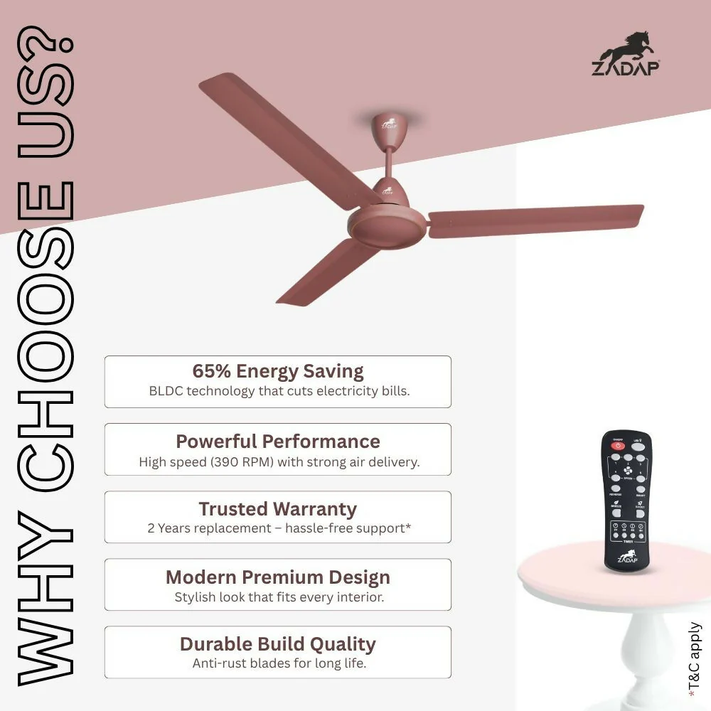 Energy Efficient Ceiling Fan – High Speed 390 RPM & Remote Control - Image 7