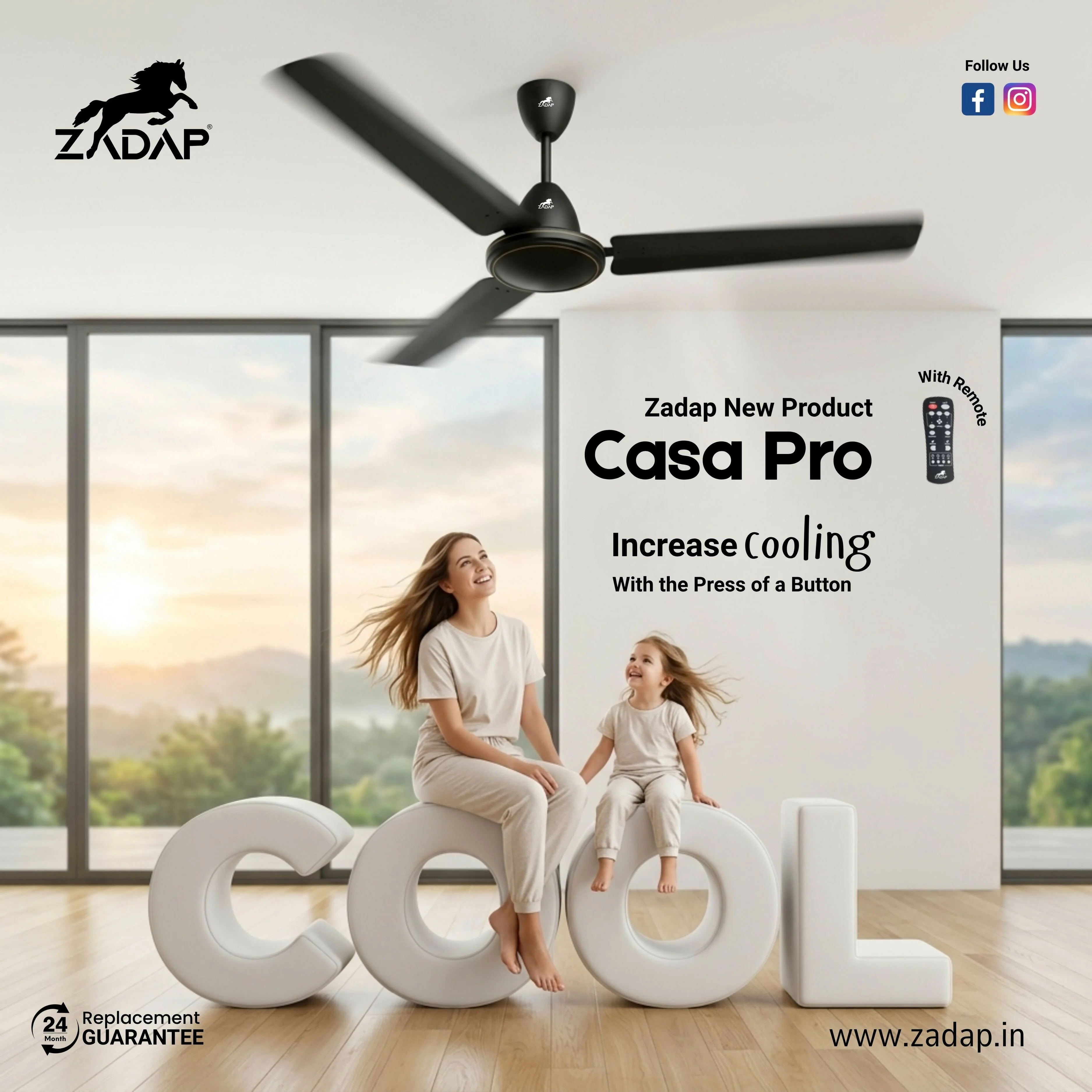 BLDC Ceiling Fan – Energy Efficient & High Speed 390 RPM - Image 2