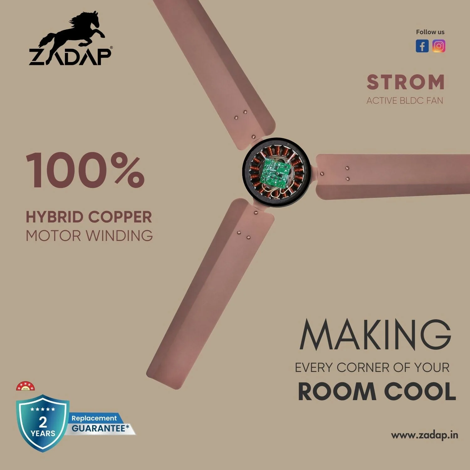 High Speed BLDC Ceiling Fan – Energy Saving & Silent Operation - Image 8