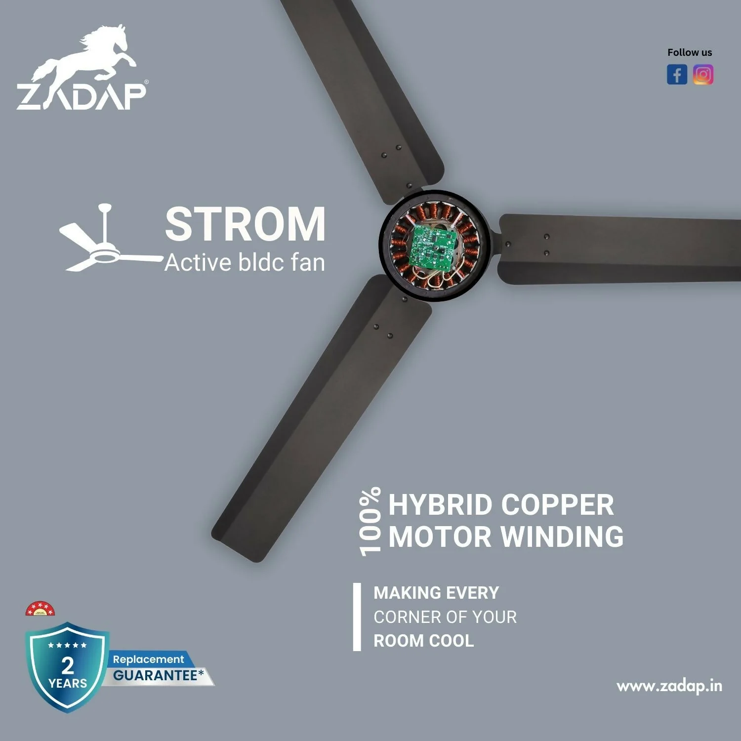 Energy Saving Ceiling Fan – Modern & Silent with Remote Control - Image 8