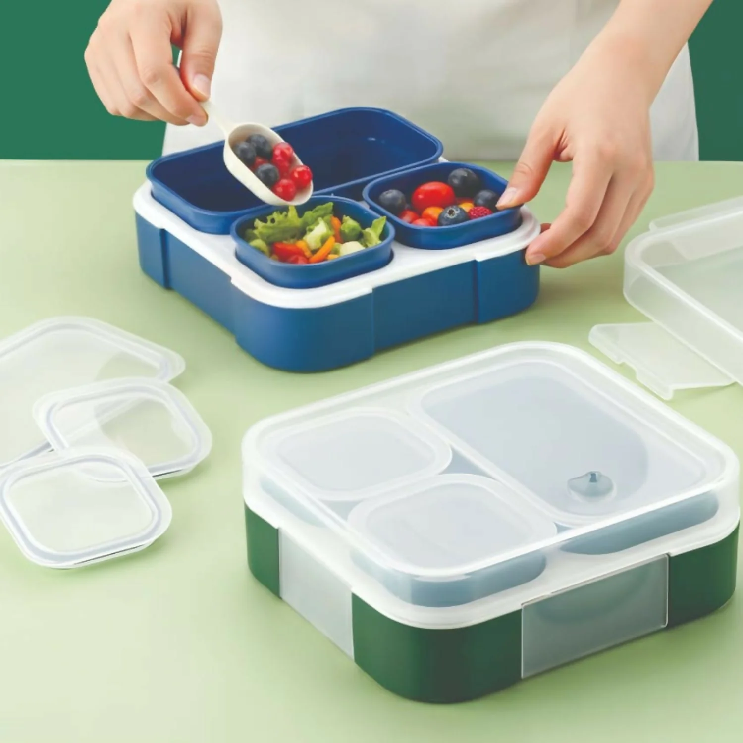 3-Compartment Leak-Proof Lunch Box – Fresh Meals On-The-Go